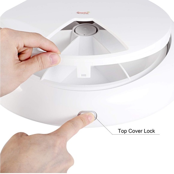 QPETS 6 Meals Automatic Cat Dog Feeder Auto Pet Feeder with Programmable Timer - Picture 6 of 8